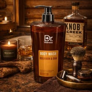 Bourbon & Oak Body Wash for Men - Brown
